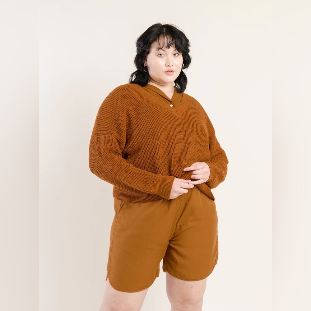 Tradlands Canyon V Neck Sweater Size M in Sienna Color (Rust/Orange)